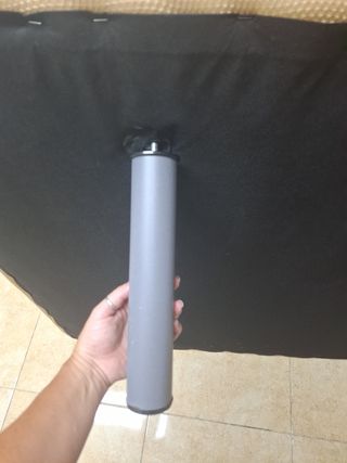 Base tapizada negra y beige