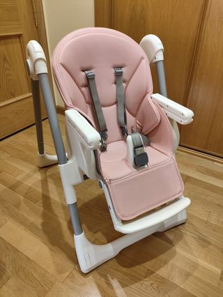 Trona bebé plegable rosa