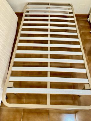 Cama y colchón 90cm Ecus Kids, somier y patas