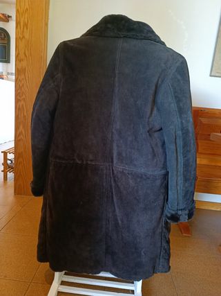 Abrigo Zara piel marrón M
