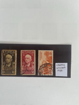 Francobolli colonie italiane Etiopia 1936