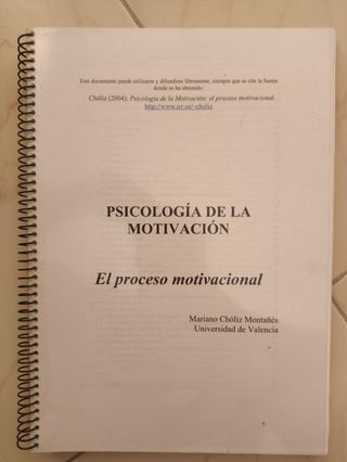 Manual psicología de la motivación