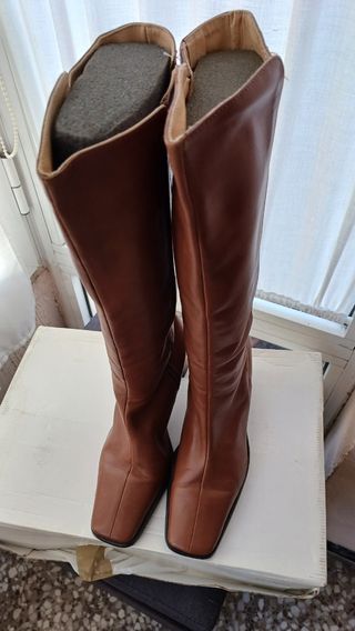 Botas altas marrones mujer