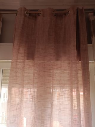 Cortina lino beige - 2 paneles