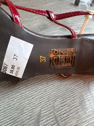 Sandalias tacón multicolor talla 37