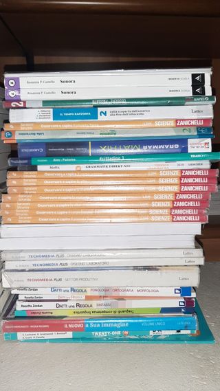Libri di testo per scuole medie/superiori.