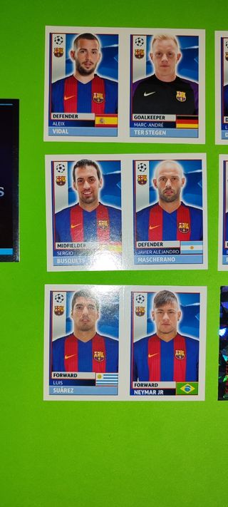 9 Cromos FCB 2016-17 Champions league UEFA