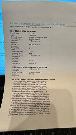 Impresora HP LaserJet 150nw - Blanca