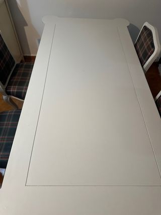 Mesa comedor blanca + 4 sillas
