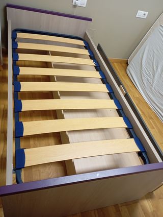 Cama 90cm juvenil - Gris y Lila