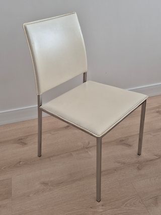 6 Sillas Comedor - Blanco & Metal