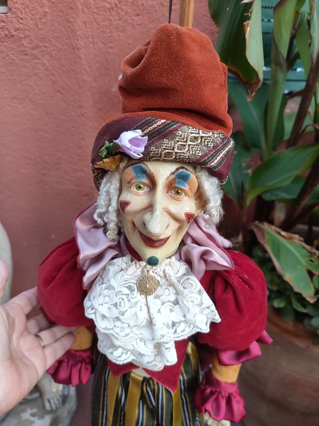Marioneta payaso antigua