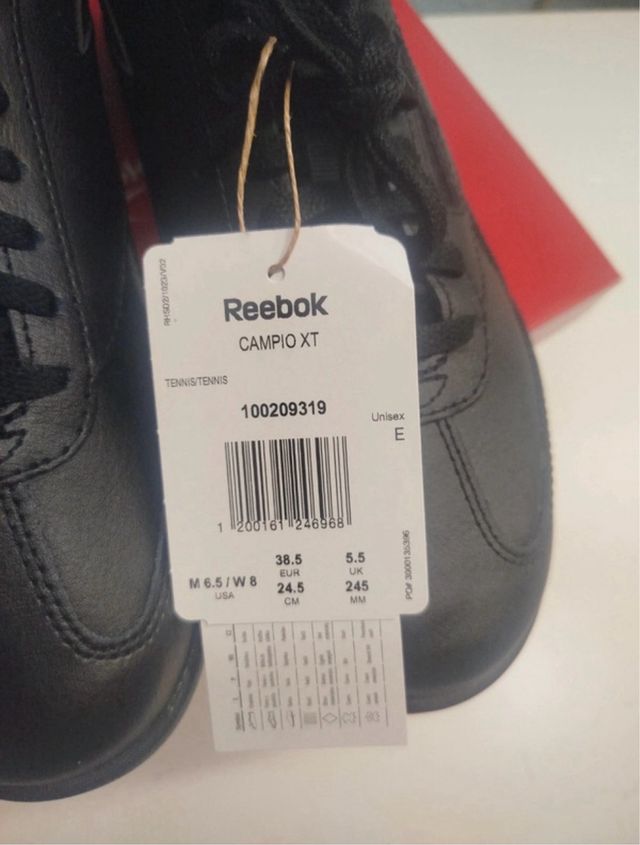 Zapatillas Reebok Classic Mujer Negras Talla 38.5