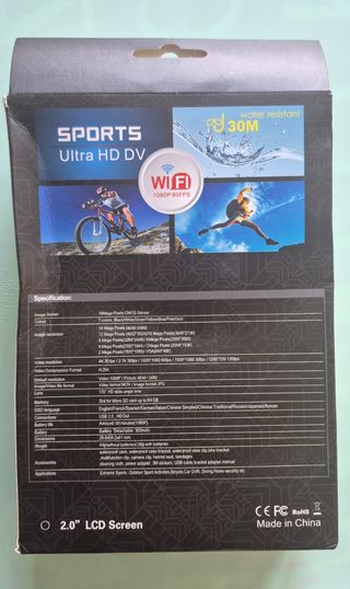 Cámara deportiva 4K WiFi sin estrenar 
