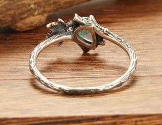 Anillo plata-agata-musgo natural