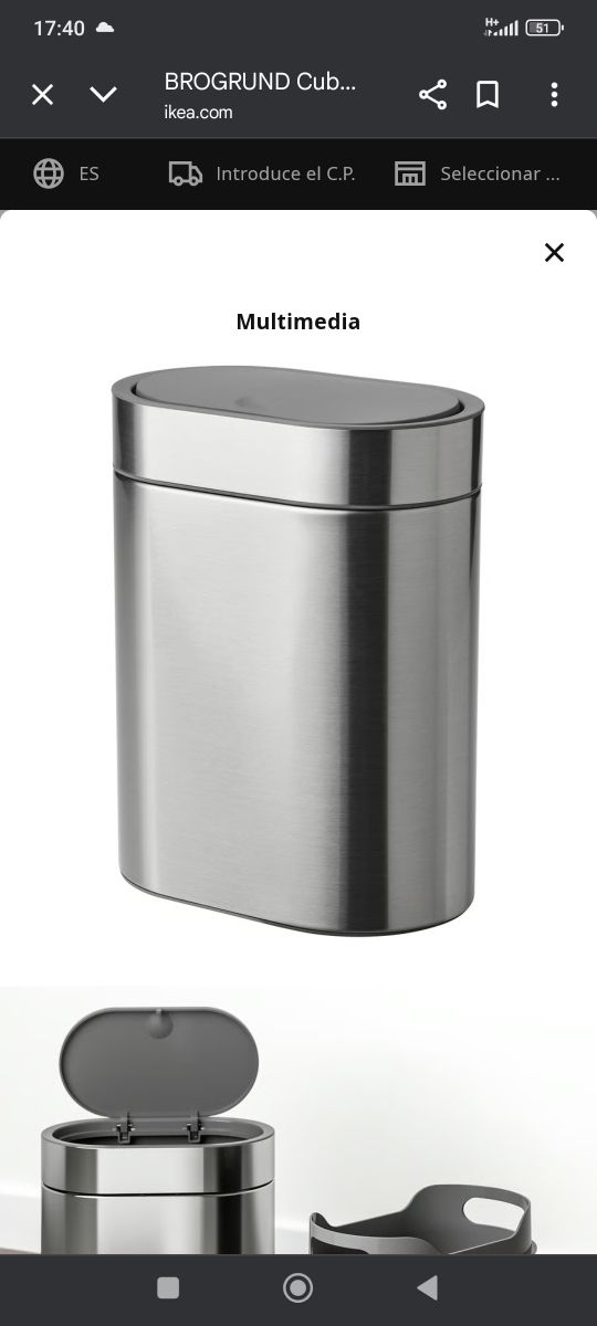 Ikea Brogrund papelera