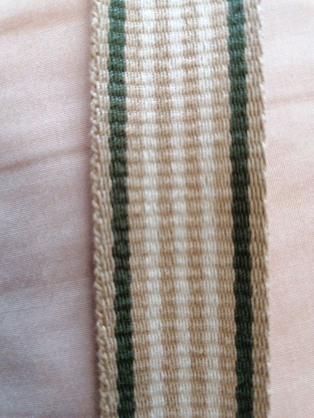 Cinturón unisex beige y verde 87cm