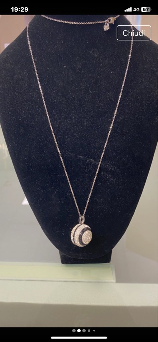 Swarosvki collana ball black and white