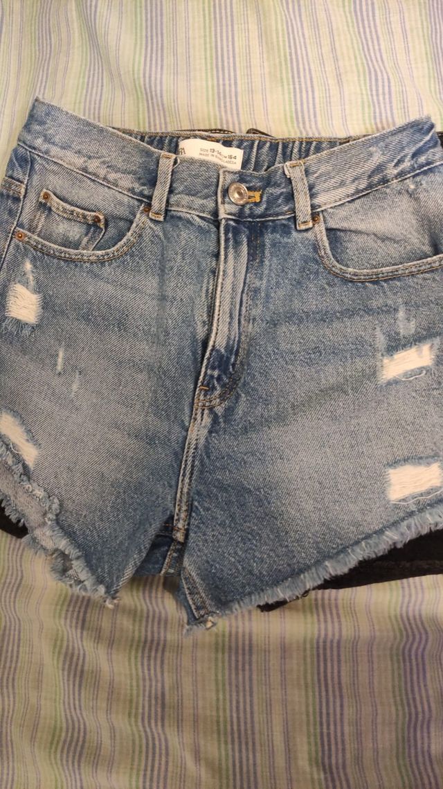 Shorts vaqueros negros mujer