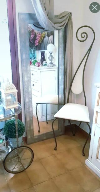 Espejo antiguo plata envejecida