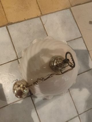 Plafón de cristal rosa claro