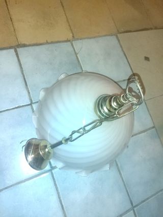 Plafón de cristal rosa claro