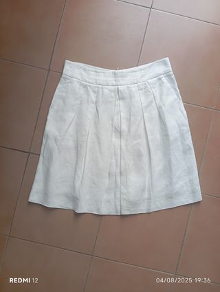 Falda plisada blanca Armani Collezioni 