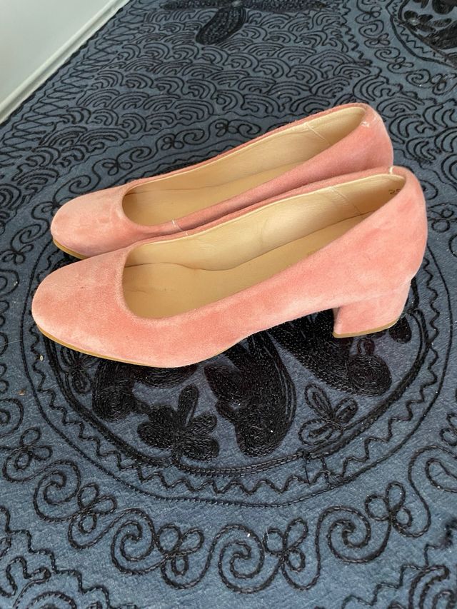 Sapatos Serenity, camurça rosa, tamanho 37