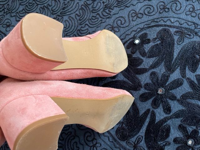 Sapatos Serenity, camurça rosa, tamanho 37