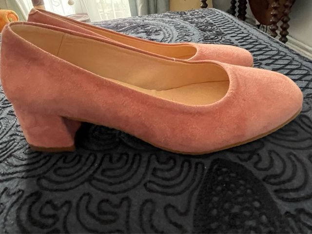 Sapatos Serenity, camurça rosa, tamanho 37