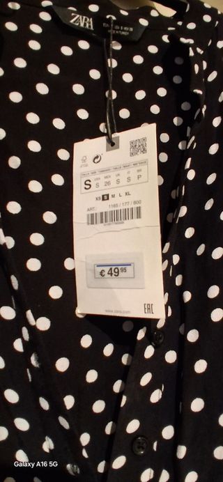 Vestido Zara lunares - Talla S