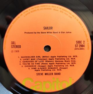LP 1975 🇬🇧 THE STEVE MILLER BAND - SAILOR 
