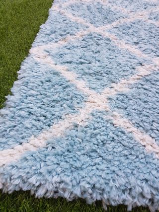 Alfombra azul turquesa - Rombo