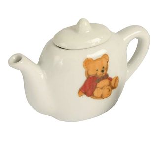 Juego té porcelana ositos 10 piezas en caja.