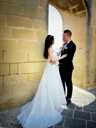 Vestido novia blanco impecable