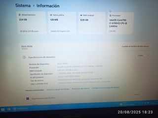 Portátil ASUS R510V. Intel I7-6700HQ