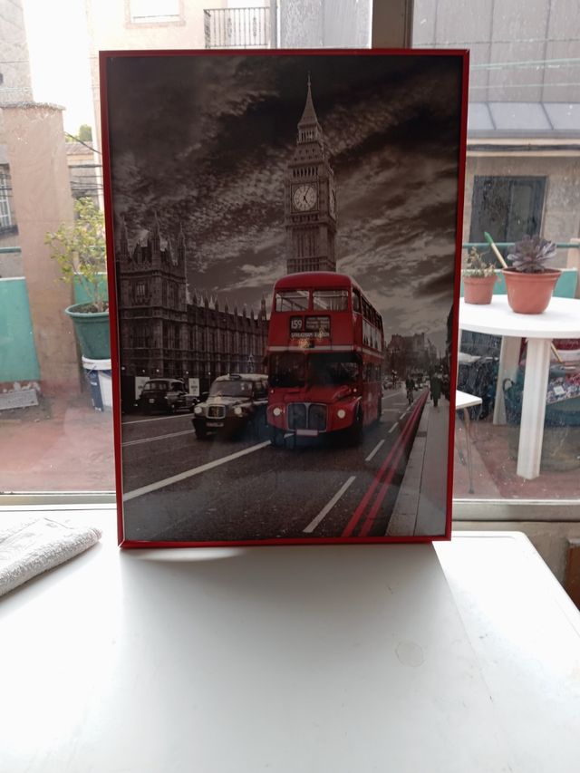 Cuadro Londres - Bus rojo Big Ben