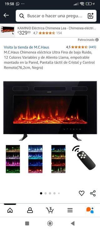 Chimenea eléctrica M.C HAUS