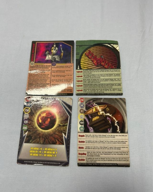 4 cartas Bakugan: juego de cartas