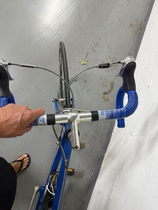 Bicicleta carreras  azul
