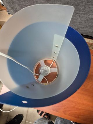 Abat-jour Paralume, mai usato, blu e bianco