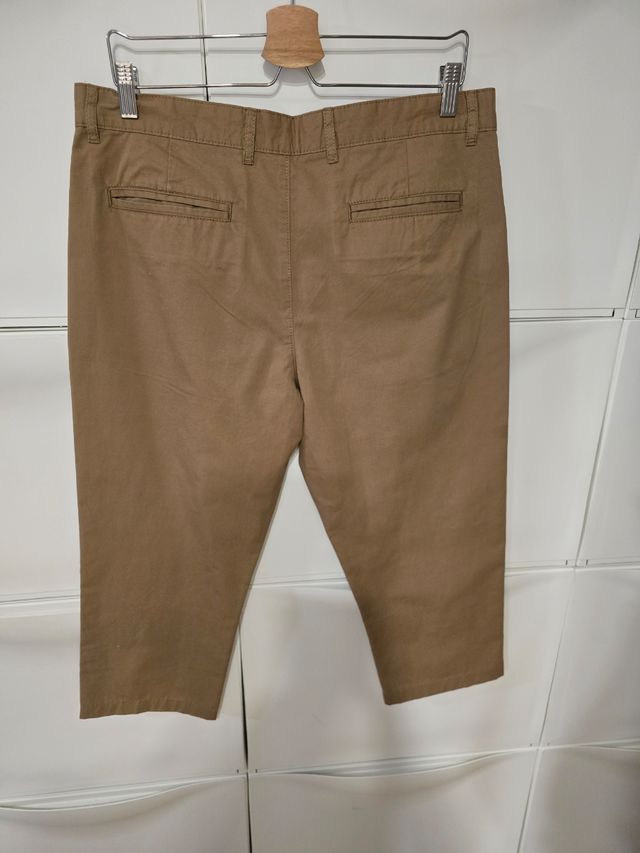 Pantalón chino cropped camel - Talla 42