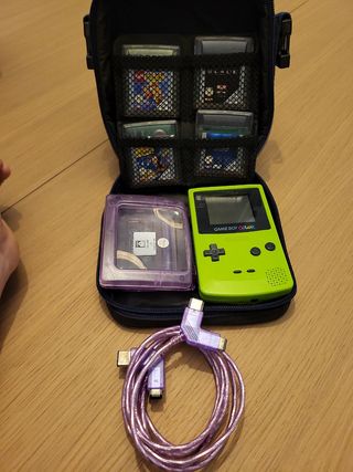 Game Boy Color verde + accesorios
