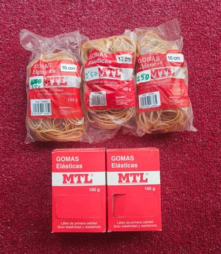 Lote 5 paquetes gomas elásticas MTL