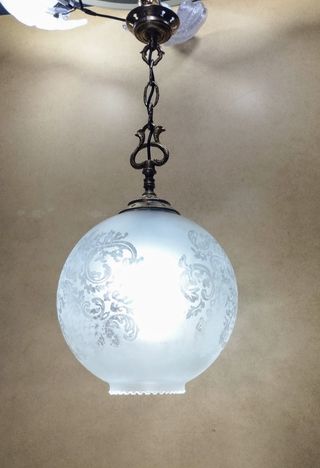 Lámpara techo vintage dorada