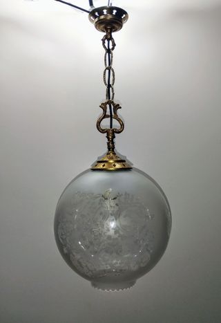 Lámpara techo vintage dorada