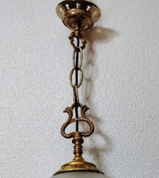 Lámpara techo vintage dorada