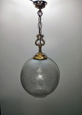 Lámpara techo vintage dorada