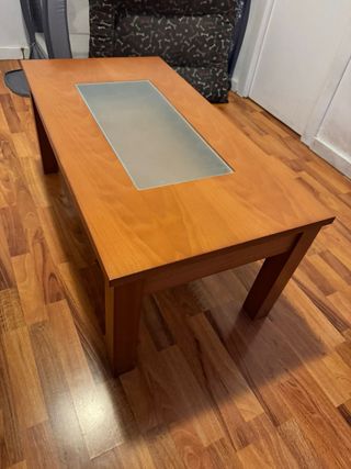 Mesa centro madera - cristal