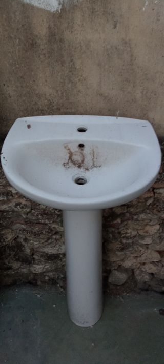 Pila cerámica lavabo pedestal